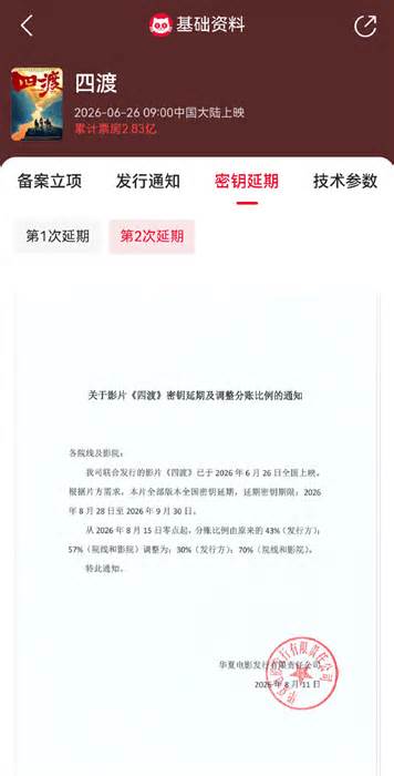 电影《四渡》延长上映至9月30日